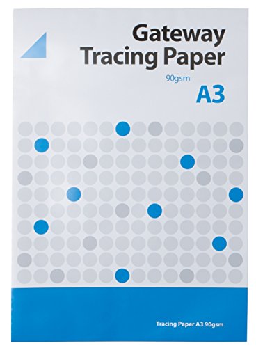 Gateway Hochwertiger Transparentpapier Block 90GSM 40 A3 Blätter von WEST