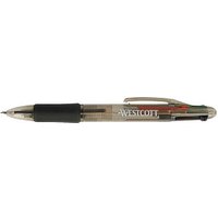 WESTCOTT 4-Farben-Kugelschreiber VARIETY braun Schreibfarbe farbsortiert, 1 St. von WESTCOTT