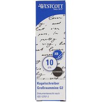 WESTCOTT Kugelschreiberminen XB schwarz, 10 St. von WESTCOTT