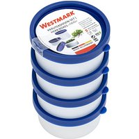 WESTMARK Frischhaltedosen Trio 3,9 cm hoch weiß, blau 0,1 l, 4 St. von WESTMARK