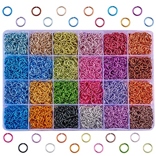 WEWAYSMILE 4800 Stück 8 mm geteilter Biegering, Biegeringe Offene, Jump Ringe Spaltringe, Für Schmuck Halsketten Armband Anhänger DIY-Handwerk (Gemischte Farbe) von WEWAYSMILE