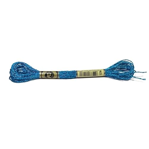 Stickgarn 8 Meters 12 Strands Colorful Metallic Thread Handmade Cross-stitch Wiring Thread Gold Silk Embroidery Thread 9 Colors Sticken(Blue) von WEbjay