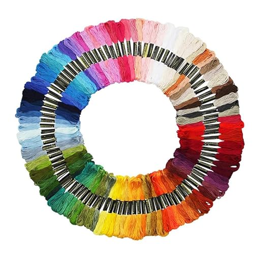 Stickgarn Multicolor Embroidery Thread Cross Stitch Floss Threads Cotton Sewing Skeins Skein Kit Sewing Tool 50/100 Sticken(1) von WEbjay
