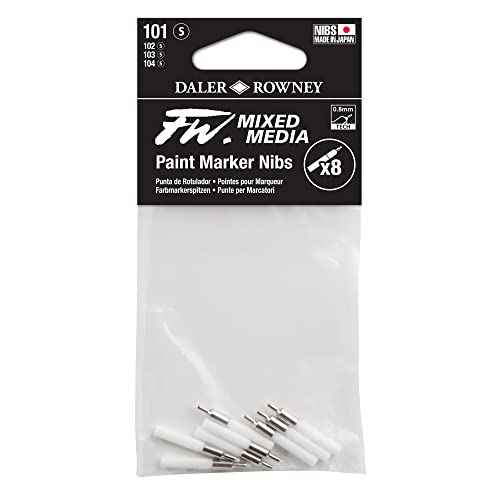 WF Daler Rowney FW Mixed Media Paint Marker Feder Tech, 8 Stück von WF