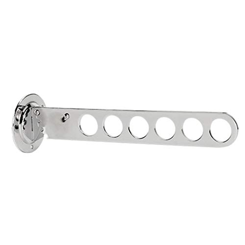 Metall Kleiderbügel Klappbar Wandtrockner, Kleiderhaken Klappbar Wäscheständer, Wandhalterung Zusammenklappbar, Trocknerhalter, Trockengestell, Handtuchhalter, 180° drehbar, Kleiderständer, faltbar von WFCKPQF