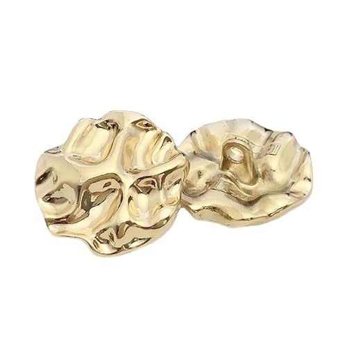 WFCQNBJBF Metallknöpfe, Knöpfe für Nähen, 10 Stück 11–22,5 mm goldene Metallknöpfe, dekorative, einfach zu nähende Ösenknöpfe for Modeaccessoires, DIY-Basteln, Kleidungsreparatur(Gold,17.5mm) von WFCQNBJBF