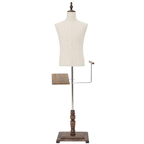 Männliche Schaufensterpuppe Büsten Torso Körper Puppe Kleidung mit Hosenständer und Schuh Display Modell Dummy abnehmbar, Beige von WFRUEDWC