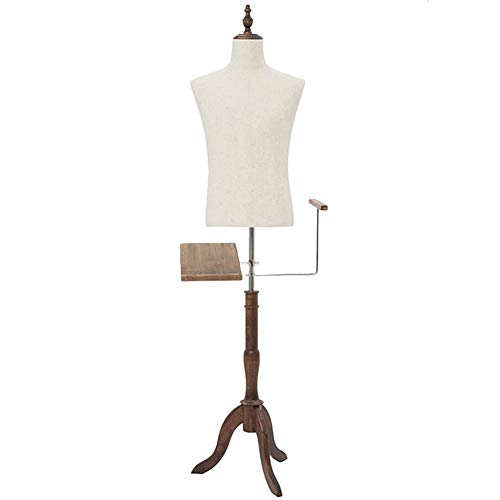 WFRUEDWC Männliche Schaufensterpuppe Büsten Torso Körper Puppe Kleidung mit Hosenständer und Schuh Display Modell Dummy abnehmbar, Beige von WFRUEDWC