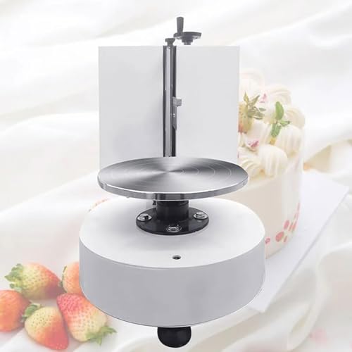 WFUAHA Automatischer Kuchendrehteller, 4–12 Zoll Verstellbare Cremefüllmaschine, Edelstahl-Kuchenschaber, Kuchenwerkzeuge, Kuchen, Brot, Creme, Dekoration, Streuer, Glättung von WFUAHA