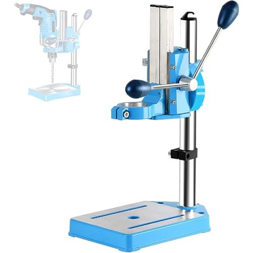 WFUAHA Bohrmaschinenständer, Bohrmaschinentisch Um 90° Drehbar, 38–50 Mm Klemmung, 80 Mm Hub, Tischbohrmaschine, Verdickte Säule, Basis Aus Aluminiumguss von WFUAHA