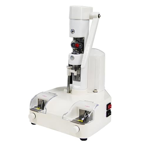 WFUAHA Linsenstanzmaschine, Lochstanz- Und Schlitzmaschine, Doppelseitiges Stanzen, 0,8–1,0 Mm Breite Einstellbar, Brillenverarbeitungsausrüstung, Für CR- Und PC-Linsen von WFUAHA