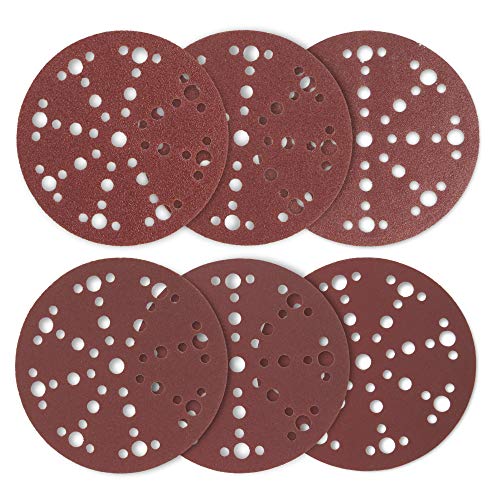 Wfix Craft IK88 Schleifscheiben 150mm Klett mit 48-Loch-Perforation für Exzenterschleifer | Körnungen P40 P60 P80 P120 P180 P240 je 10 Stück - 60er Profi Schleifpapier Set für Holzschliff von WFix