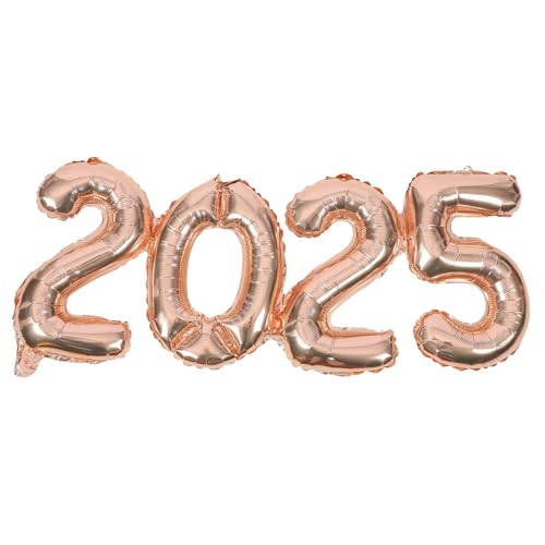 1 Satz 2025 Ballon 2025 Buchstabenballons Aus Folie Abschlussdekorationen 2025 Silvester Ballon 2025 Dekorationen Nummer 2025 Ballon Dekorative Luftballons Aluminiumfolie WHAMVOX von WHAMVOX