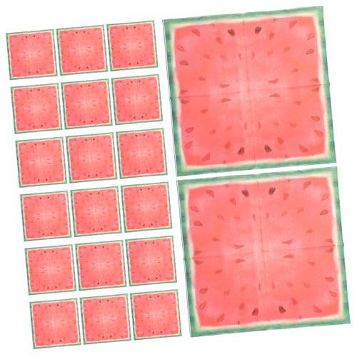 40 Stück Wassermelonen Party Taschentücher Sommer Frucht Servietten Obst Papierservietten Wassermelonen Party Servietten Neuartige Servietten Wassermelonen Servietten WHAMVOX von WHAMVOX