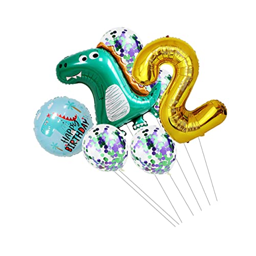 WHAMVOX 1 Satz Dinosaurier-ballon-set Konfetti-luftballons Partyzubehör Kindergeburtstag Klare Luftballons Dinosaurier-geburtstagsparty-zubehör Luftballons Als Partydeko Aluminiumfolie von WHAMVOX