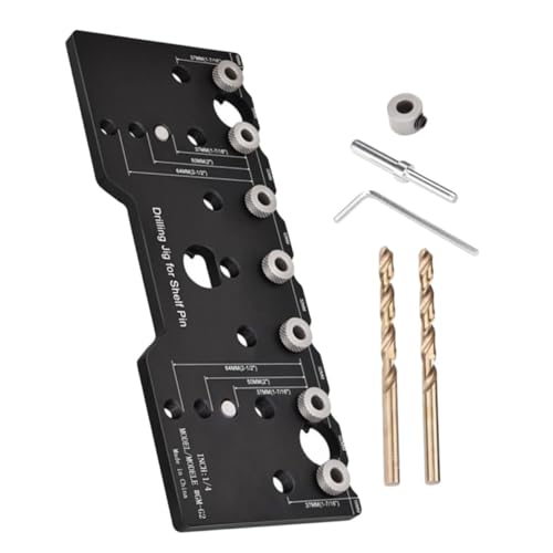 WHAMVOX 1 Set Scharnier Bohrschablone Holzwerkzeug Präzisions Bohrhilfe Für öbelbau Dowel Und Pocket Hole Technik Ideal Für Schrank Und Türmontage von WHAMVOX