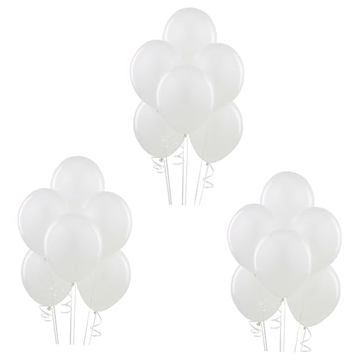 WHAMVOX 100 Stück 10 Zoll Latexballons Weiß Für Party Und Hochzeitsdekoration Hochwertige Luftballons Für Kinder Und Erwachsene Ideal Für Festlichkeiten Und Feiern von WHAMVOX