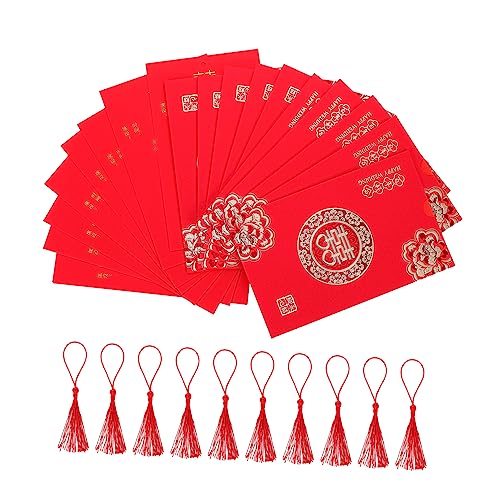 WHAMVOX 10St Hochzeitseinladung die chinesen wedding card Einladungskarte Geschenkumschläge für bedruckbare geschenkkarten gastgeschenke hochzeit romantische hochzeitskarte rot von WHAMVOX