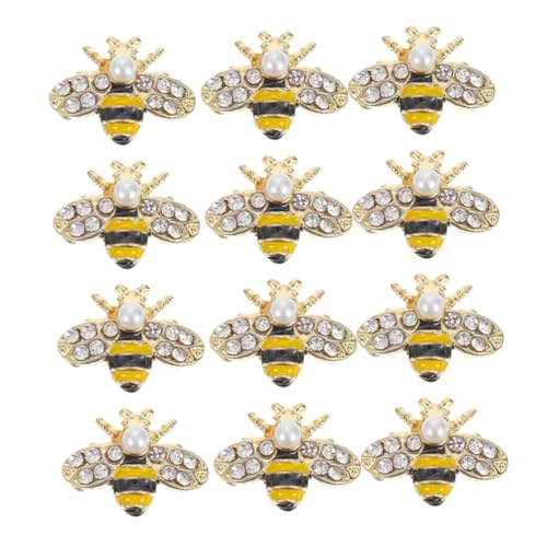 WHAMVOX 12 Stück Bienen Nagelkunst Zubehör Bienen Nagelkunst Charms Bienen Nagel Charms Bienen Charms Nagelkunst Aufkleber Bienen DIY Charms Nagelkunst Drehende Nagel Charms von WHAMVOX