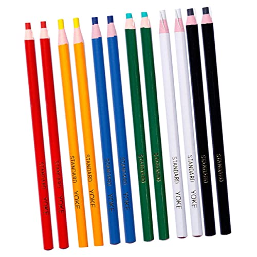 WHAMVOX 12 Stück Buntstifte ziehen buntstifte pastellfarben drawing pencils Zeichenstifte Malstifte Fettstift schwarz Glitzerstifte Tragbare Wachsstifte abziehbare Porzellanmarker Papier von WHAMVOX