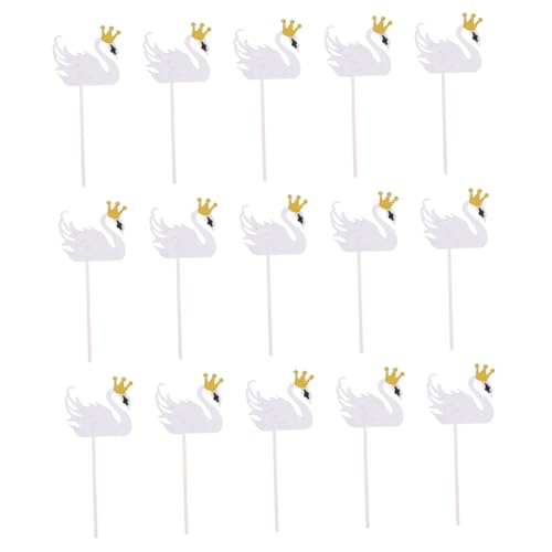 WHAMVOX 15 Stücke Swan Cupcake Topper Kinder Geburtstag Baby Dusche Party Dessert Dekoration von WHAMVOX