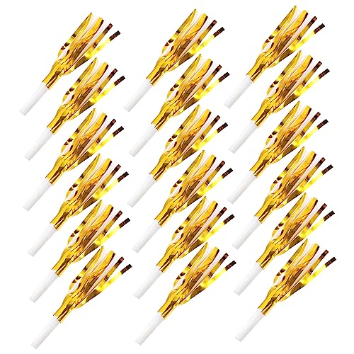 WHAMVOX 18 Stk Requisiten für Partyatmosphäre Geburtstag Krachmacher metallischer Geräuscherzeuger Spielset Kinder Blowout Tassel-Pfeifen Jubelnde Requisiten Blowouts Pfeifen Papier von WHAMVOX