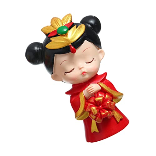 WHAMVOX 1stk Brautschmuck Liebhaberfigur Hochzeitsfigur Hochzeitstorten Dekor Chinesisches Hochzeitstortendekor Dekorativ Paar Brautparty Kuchen Dekor Brautgeschenk Bräutigam Harz von WHAMVOX