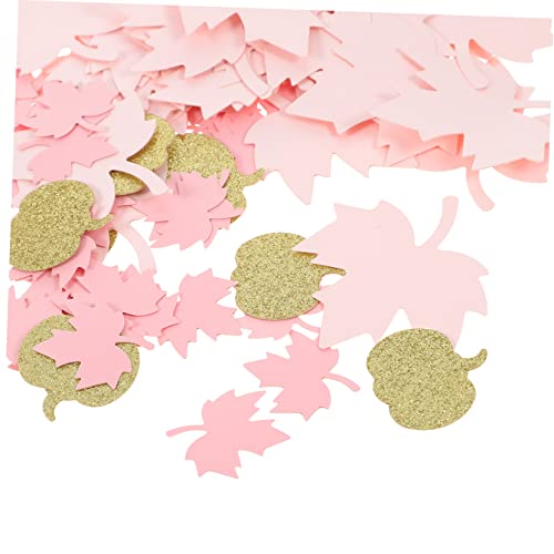 WHAMVOX 2 Packungen Ahorn-kürbis-konfetti Kürbisgeburtstagsdekoration Mädchen Glitzernde Kürbisstreuung Thanksgiving-pailletten-konfetti Kürbis Konfetti Rosa Herbstdeko Blätterdekor Papier von WHAMVOX