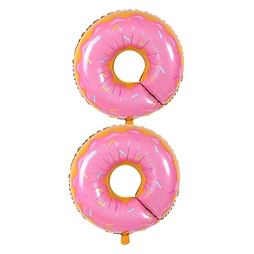 WHAMVOX 2 Stück Donut Folienballons Mylar Luftballons Rosa Für Partydekoration Geburtstag Hochzeit Festliche Anlässe Und Kinderfeiern von WHAMVOX