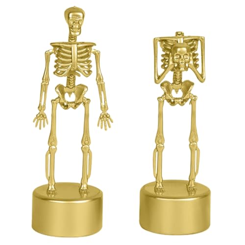 WHAMVOX 2 Stück Halloween Skelette Figuren Gruselige Tisch Dekoration Sammelfiguren Für Halloween Partys Ideal Für Kreative Raumgestaltung Und Festliche Anlässe von WHAMVOX