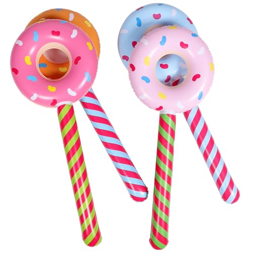 WHAMVOX 20 Stk Aufblasbarer Donut-stick Donut-geburtstagsparty-dekorationen Mini-poolschwimmer Aufblasbare Donut-lutscherstäbchen Lollipop-partydekorationen Donut-partyzubehör Krapfen Pvc von WHAMVOX