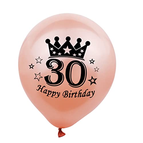 WHAMVOX 20 Stück 30 Latexballons 30. Folienballons Zubehör für Babypartyballons roségoldenes Dekor 30. Konfettiballons Zahlenballon luftballons Ballongas balloon Latexballon zum Geburtstag von WHAMVOX