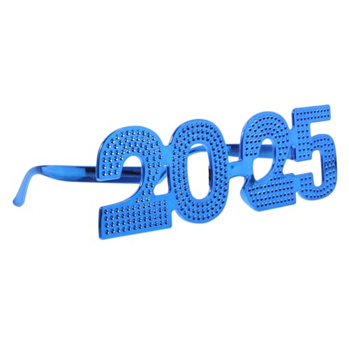 WHAMVOX 2025 Brille Lustige Brille party zubehör lustige party brillen Neuartige Sonnenbrille Silvester Brille Weihnachtsdekorationen Kostümzubehör für das neue Jahr Zahlenbrille Abs von WHAMVOX