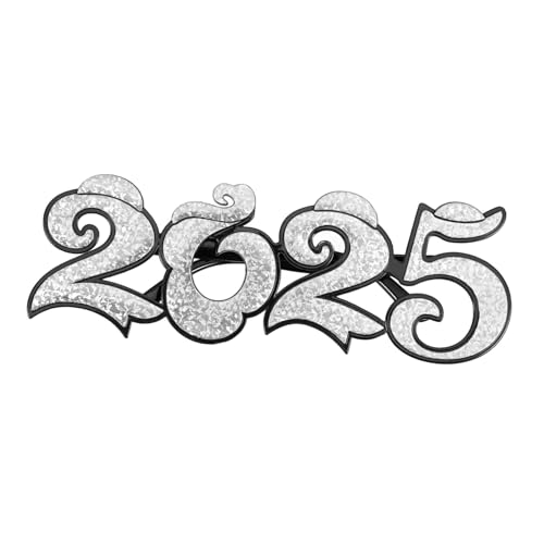 WHAMVOX 2025 Brille party zubehör Neujahrsfest Zubehör Silvester Themenbrille Neujahrsbrille Zahl Brille Gläser Frohes neues Jahr Brille 2025 Neujahrsvorräte Party-Requisiten Stk von WHAMVOX