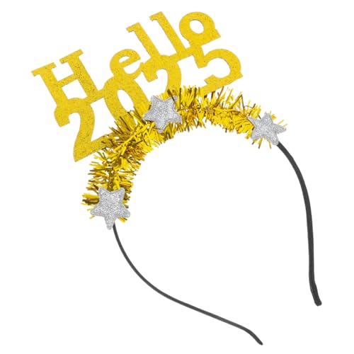 WHAMVOX 2025 Glitzerndes Haarband für das neue Jahr Haarreifen für die Neujahrsparty party kopfschmuck neujahrsdekoration Stirnband Stirnbänder Neujahrsaccessoires geburtstag haarband von WHAMVOX