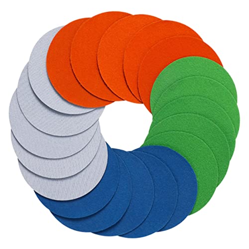 WHAMVOX 20St Schleifpapier beflocken polierpads polishing pad schleifkappen schleifbockscheibe schleifgitter Bohren Klett-Schleifscheiben bohrständer rundes Schleifpapier kreisförmige Pads von WHAMVOX