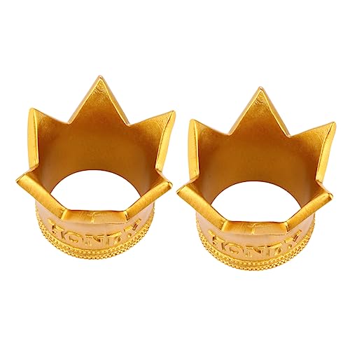 WHAMVOX 2st Kuchendekorationsverzierungen Prinzessin Dekor Prinzessinnen-kopfschmuck Zubehör Für Prinzessinnen-mottopartys Mini-kronen Kuchenverzierung Tiara Topper Harz Golden von WHAMVOX