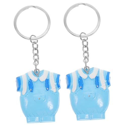 WHAMVOX 2st Schlüsselanhänger Braut- Schild -souvenir Gefälligkeiten Für Die Babytaufe Gastgeschenke Babyparty Babypartygeschenke Für Gäste Kleidungsetiketten Blue Metall Ring von WHAMVOX