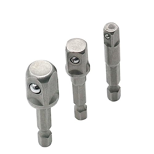 WHAMVOX 3 Teiliges Stecknuss Adapter Set Sechskant Und Vierkant Bohrmaschinen Adapter Schlag Schrauber Bits Verlängerungs Bit Adapter Für Akku Schrauber von WHAMVOX