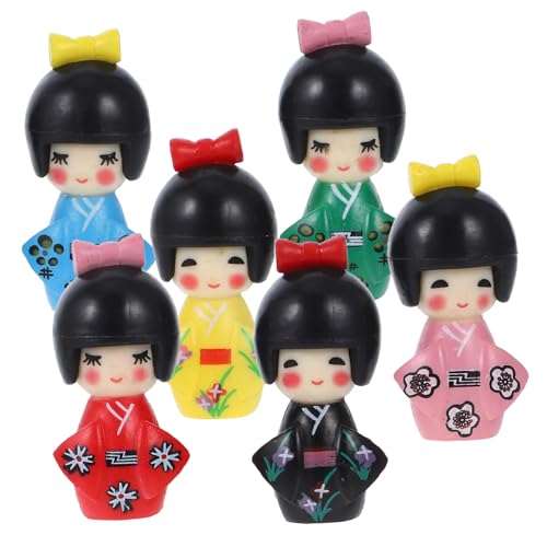 WHAMVOX 36 STK Kimono-puppenschmuck Mädchen Miniatur-Kimono-Puppe Haushalt Fee Puppen Für Puppenhaus Tischminiaturen Japanische Kimonopuppe Japanische Tischdekoration Asiatisch Feng PVC von WHAMVOX