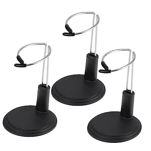 WHAMVOX 3st Puppenständer Puppenzubehör Miniaturpuppen Stützrahmen Für Puppen Standanzeige Puppenbeinständerhalter Spielzeugständer Puppenbeinhalter Puppenkleiderständer Eisen Black von WHAMVOX