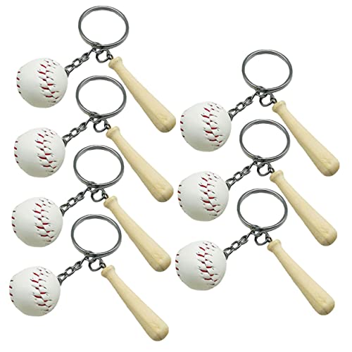 WHAMVOX 7 Stück Baseball Schlüsselanhänger Mini Basebälle Auto Schlüsselanhänger Exquisiter Softball Schlüsselanhänger Auto Schlüsselanhänger Baseball Schlüsselanhänger von WHAMVOX