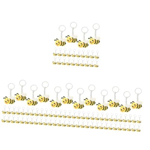 WHAMVOX 96 Stk Biene Schlüsselanhänger tierische Schlüsselanhänger Bienenstock Schlüsselanhänger bienen bienen zubehör geldbörse kindergeldbeutel Taschenanhänger Gastgeschenke von WHAMVOX