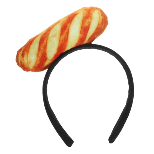 WHAMVOX Brot-Stirnband Cosplay-Stirnband Brot Cosplay Prop Brot Kostüm Hut Essen Cosplay Mütze Geburtstagsparty-Hüte haarband hair- head scarf Brotkopfbedeckung Brot Haarspange Plüsch von WHAMVOX