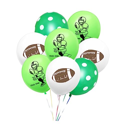 WHAMVOX Fußball Themen Latexballons Set Geburtstag Dekoration Mit Fußballspieler Design Fußballspieler Fußball Print Grüne Punkte Partybedarf Für Kindergeburtstag von WHAMVOX