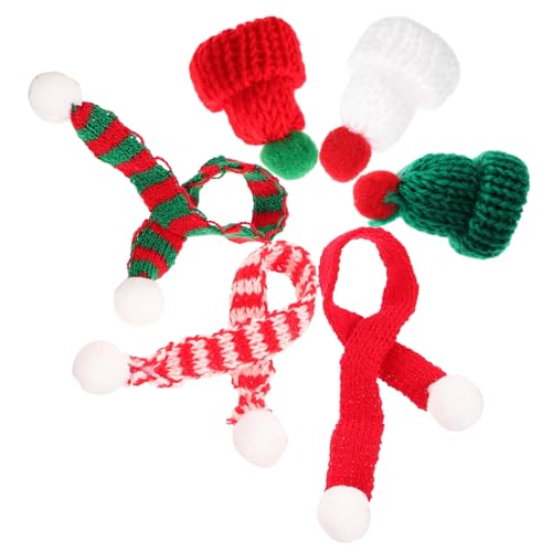 WHAMVOX Schal Christbaumschmuck Hut Bastelkunst Niedlicher Chrismas Weihnachten die Stricker für Weihnachtshut Weinflaschenverschluss und Schmuckherstellung Handydekor Weihnachts von WHAMVOX