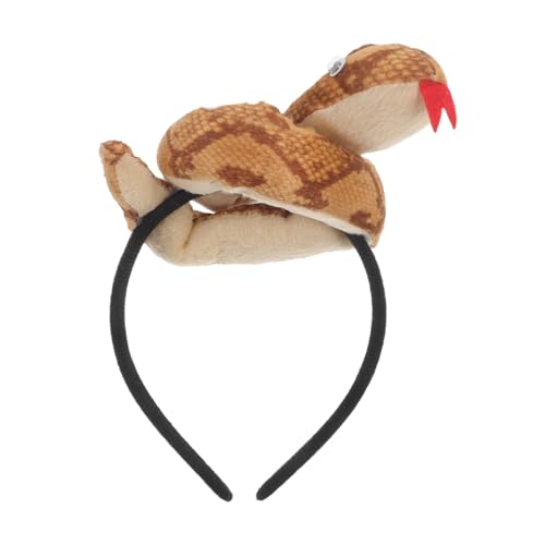 WHAMVOX Schlangen Stirnband Schlangenelemente Halloween Haarband Requisiten Plüsch Halloween Stirnband Dekor Cosplay Kopfschmuck Halloween Kopfbedeckung Party Stirnbänder von WHAMVOX
