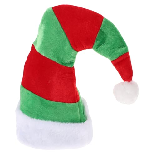 WHAMVOX Weihnachtsmütze Elf Hut Clown ütze Mit Streifen Und Pompon Für Festliche Dekoration Party Accessoires Und Fotorequisiten Unisex Weihnachten Kopfstück von WHAMVOX