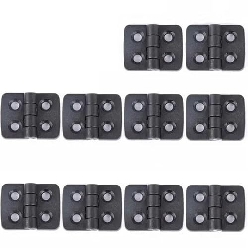 WHARGTSL 10 Stück Türscharniere Kunststoff Schwarz Türlager Hintern Schrank ABS Scharnier Wohnmöbel Hardware Türbeschläge(10pcs) von WHARGTSL