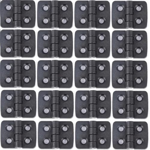 WHARGTSL 10 Stück Türscharniere Kunststoff Schwarz Türlager Hintern Schrank ABS Scharnier Wohnmöbel Hardware Türbeschläge(20pcs) von WHARGTSL